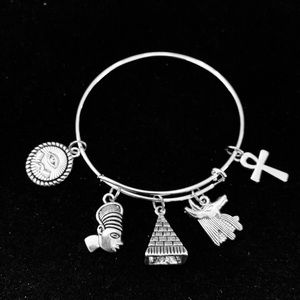Egyptian themed bangle bracelet